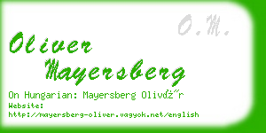 oliver mayersberg business card